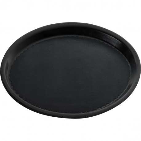 PLATEAU ROND ANTIDERAPANT NOIR 360MM