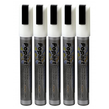 POCHETTE DE 5 MARQUEURS BLANCS