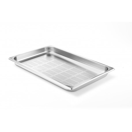 BAC GASTRO INOX PERFORE 1/1 H100 LP HORECA MATERIEL HORECA EQUIPEMENT DE CUISINE PROFESSIONELLE.