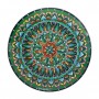 ASSIETTE EN MELAMINE 34CM VERT MANDALA    PROMO