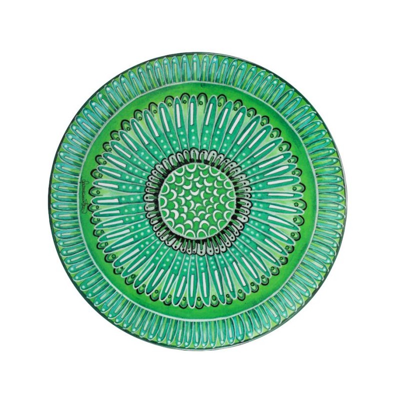 ASSIETTE EN MELAMINE 34CM VERT PIUMA      PROMO