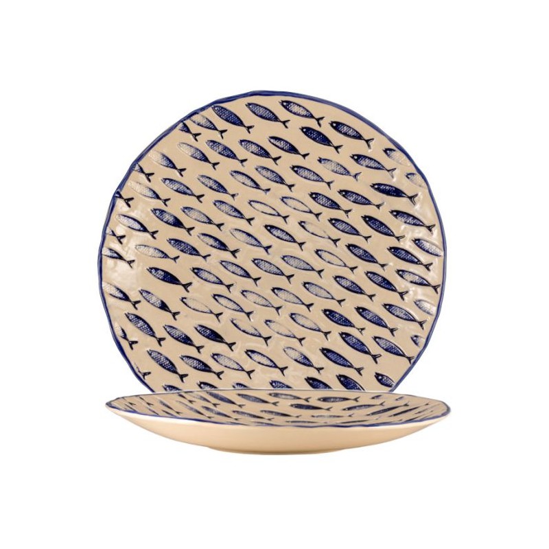 ASSIETTE PLATE 24CM POISSON