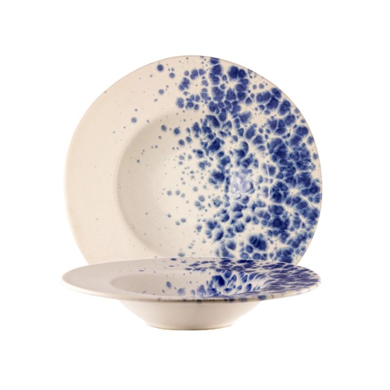 ASSIETTEA PATE 28.5CM H5.5 CM BLANC BLEU PHOBOS