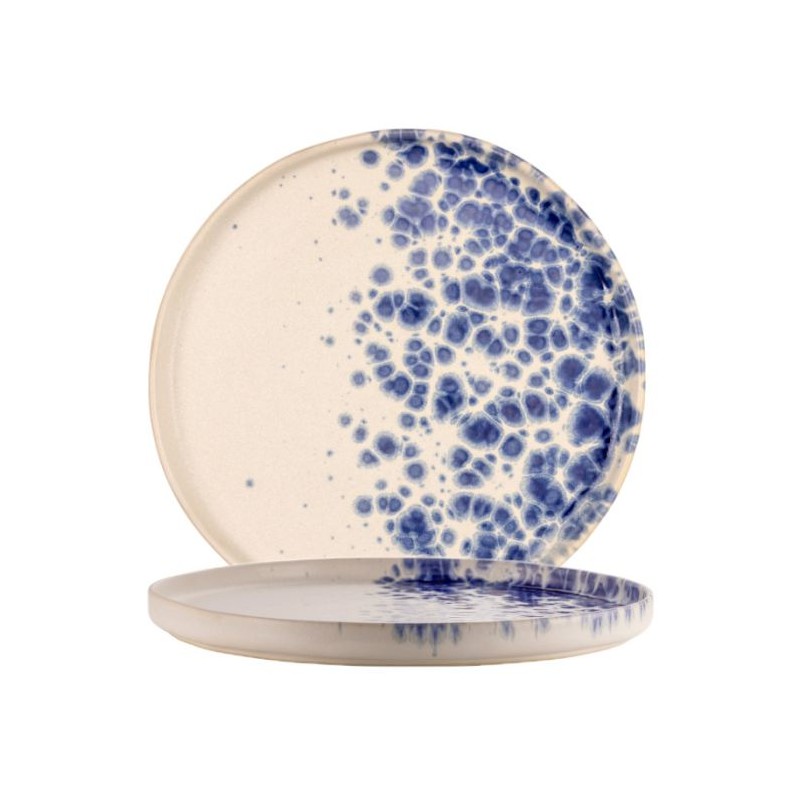 ASSIETTE PLATE 31.5CM BLANC BLEU PHOBOS 8.86