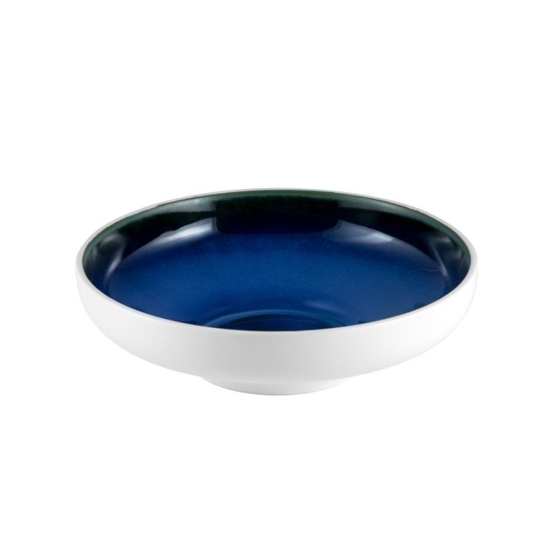 ASSIETTE CREUSE SUR PIED 25.5CM H7CM BLEU ABYSSOS