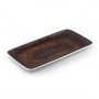 ASSIETTE RECTANGLE 29.5CM X 16CM BRUN CHOCOLAT LECOQ
