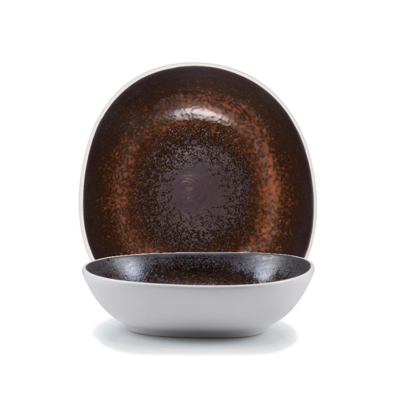 SALADIER CARRE ISLAND 19 X 17.5CM X H5CM CHOCOLAT LECOQ