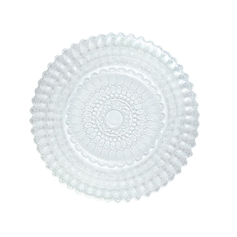 ASSIETTE EN VERRE 33.5CM VINTAGE BAROCCO LECOQ