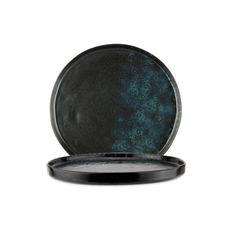 ASSIETTE PLATE 20.5CM BORD DE 2CM PHOBOS STONEWARE