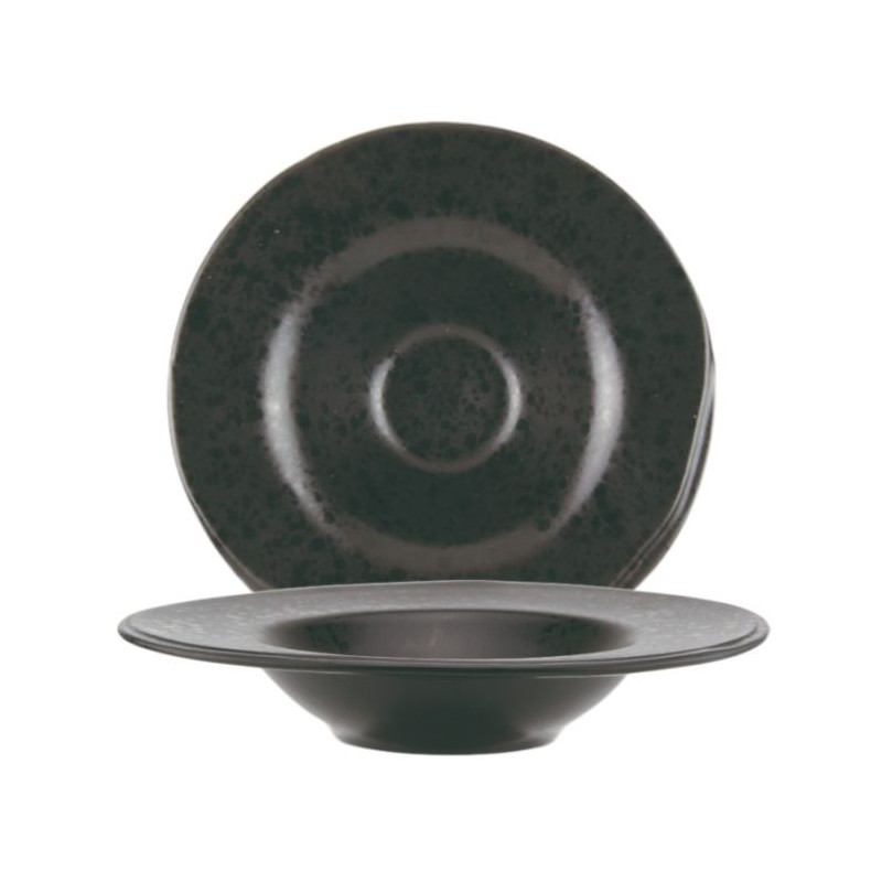 ASSIETTE CREUSE APERO 14.5CM POINTS NOIRS  LECOQ