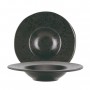 ASSIETTE PASTA 28CM STONEWARE POINTS NOIR
