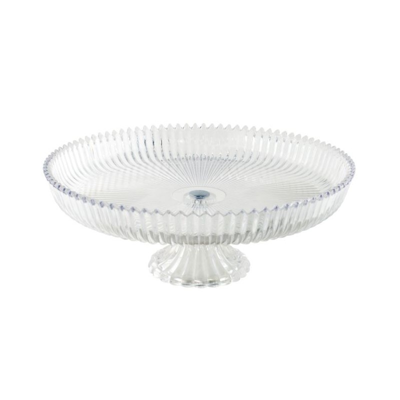 SUPPORT A TARTE SUR PIED POLYCARBONATE STRIE 35CM
