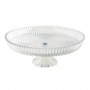 SUPPORT A TARTE SUR PIED 30CM STRIE POLYCARBONATE