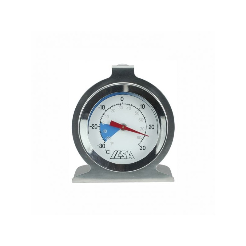 THERMOMETRE FRIGO CONGEL ROND INOX -30°/+30°  ILSA