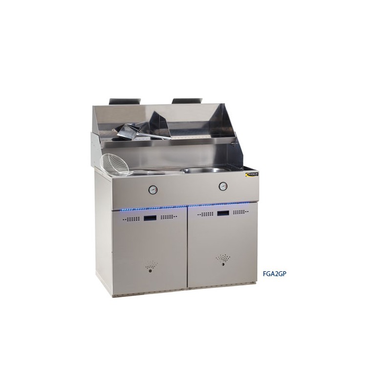 FRITEUSE 2 CUVES + ASPIRATION TYPE DEFI SOFINOR