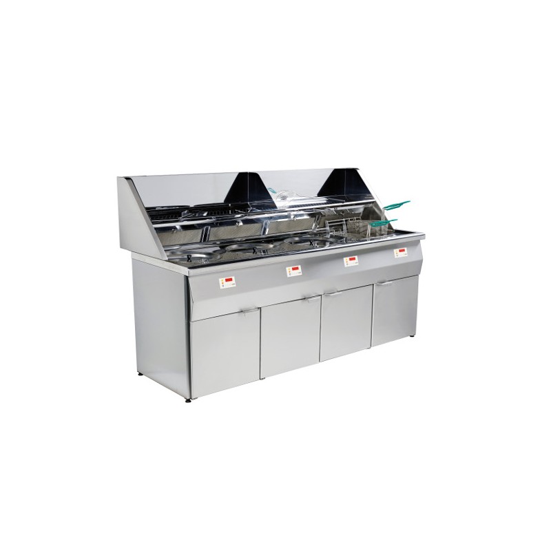 FRITEUSE 3 CUVES RONDES + 1 CARREE + ASPIRATION MODELE SANTANA SOFINOR