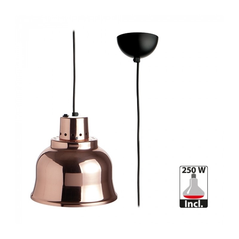 LAMPE CHAUFFANTE CUIVREE AVEC AMPOULE 250W NON RECTACTABLE 180CM MAX