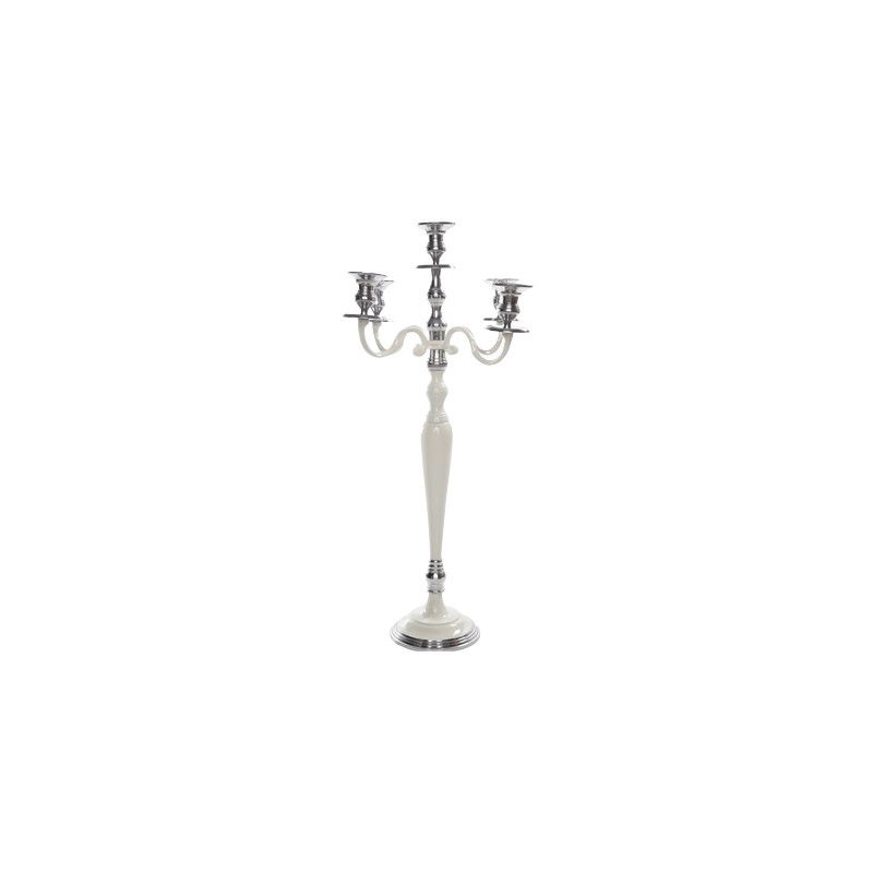 CHANDELIER 5 BRAS BLANC H78CM
