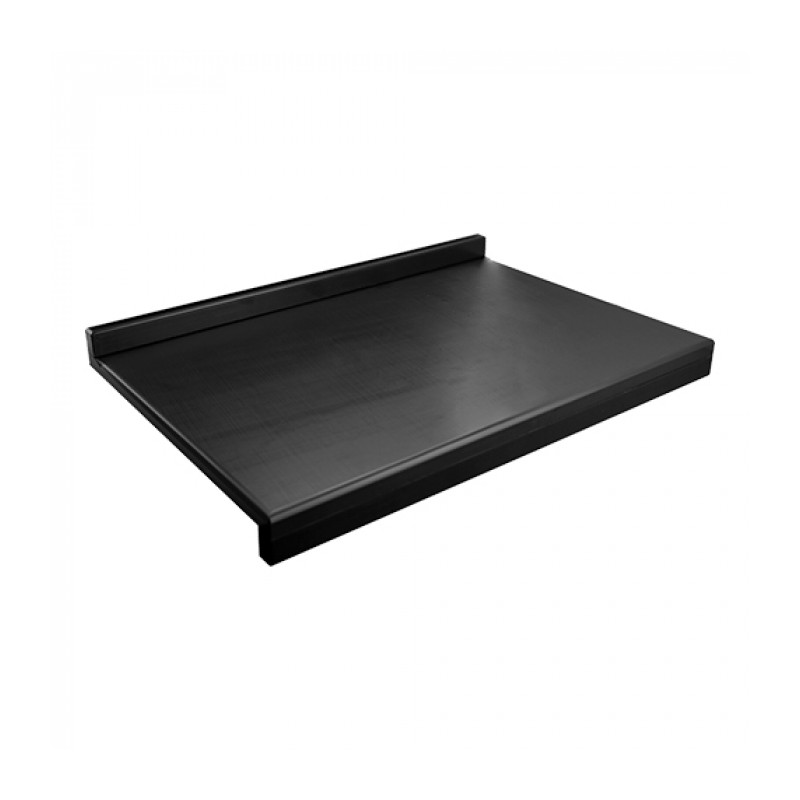 PLANCHE A DECOUPER NOIR POLYETHYLENE AVEC REBORD