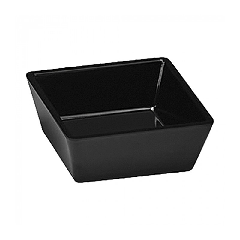 COUPELLE 9X9 CM H 3.5 CM EN MELAMINE NOIR