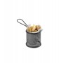 PANIER A FRITES ROND NOIR  INOX 90X90 MM