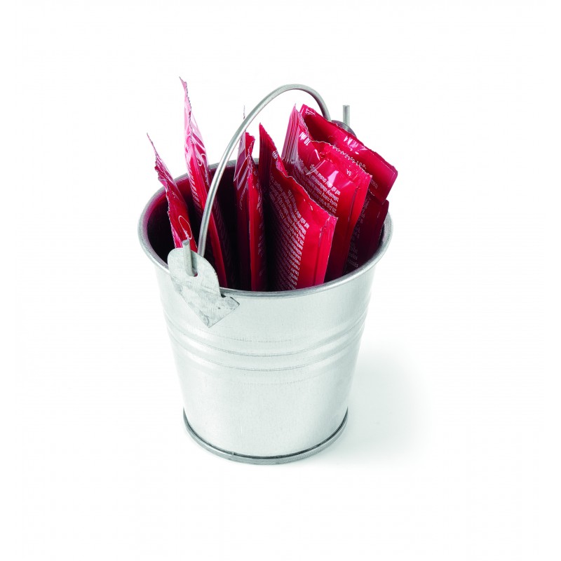 SEAU EN GALVA 16CM HAUTEUR 14CM