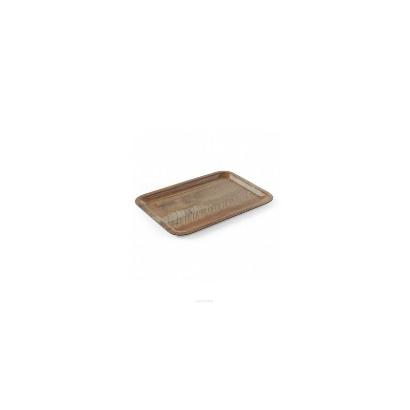 PLATEAU EN MELAMINE LOOK CHENE CLAIR 24 X 35CM