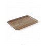 PLATEAU EN MELAMINE LOOK CHENE MARRON 24 X 35CM