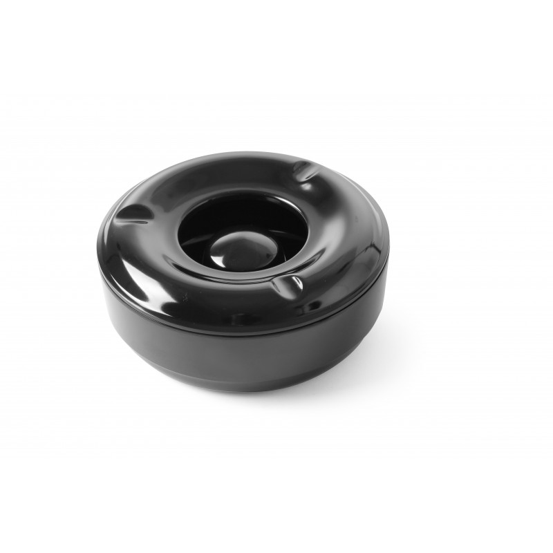 CENDRIER NOIR EN MELAMINE HENDI 14CM