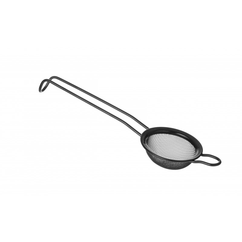 TAMIS DE BAR NOIR 75MM FIN AVEC MANCHE FILIFORME