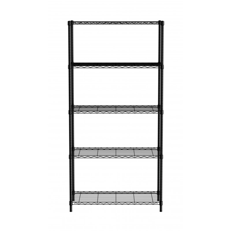 RAYONNAGE 5 ETAGERES FER CHROME