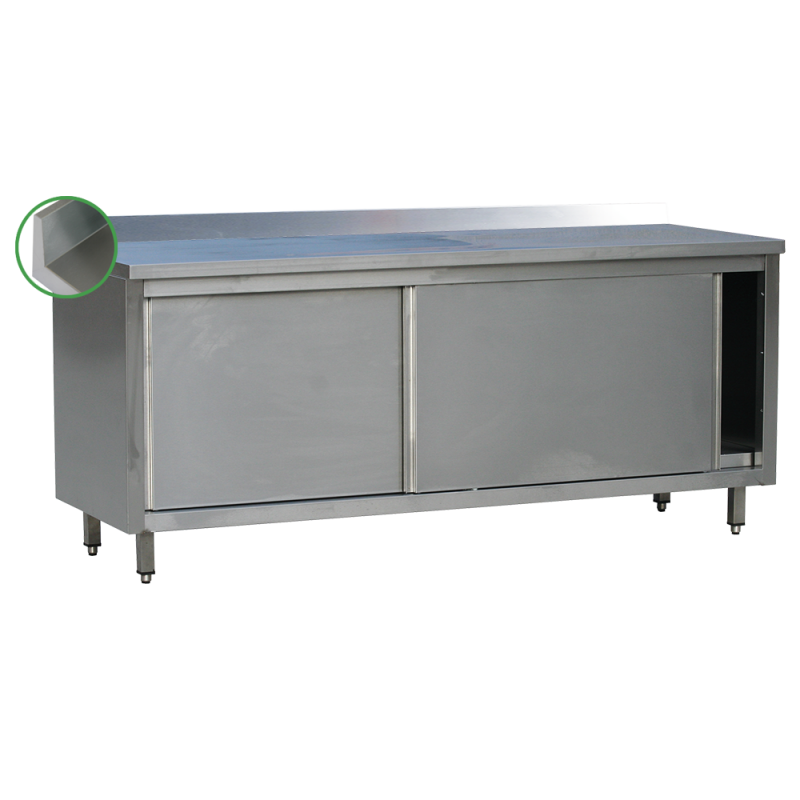 TABLE ARMOIRE PORTES COULISSANTES + DOSSERET ARRIERE