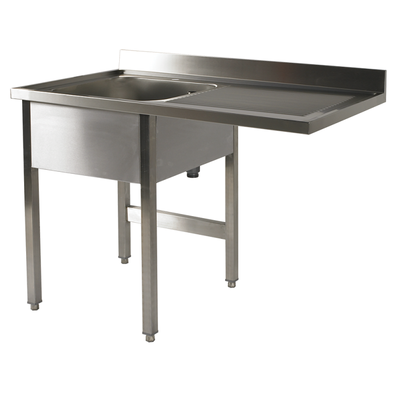 PLONGE 1 CUVE + 1 EGOUTTOIR GAUCHE + ESPACE LV 1400 x 700 x 900H MM