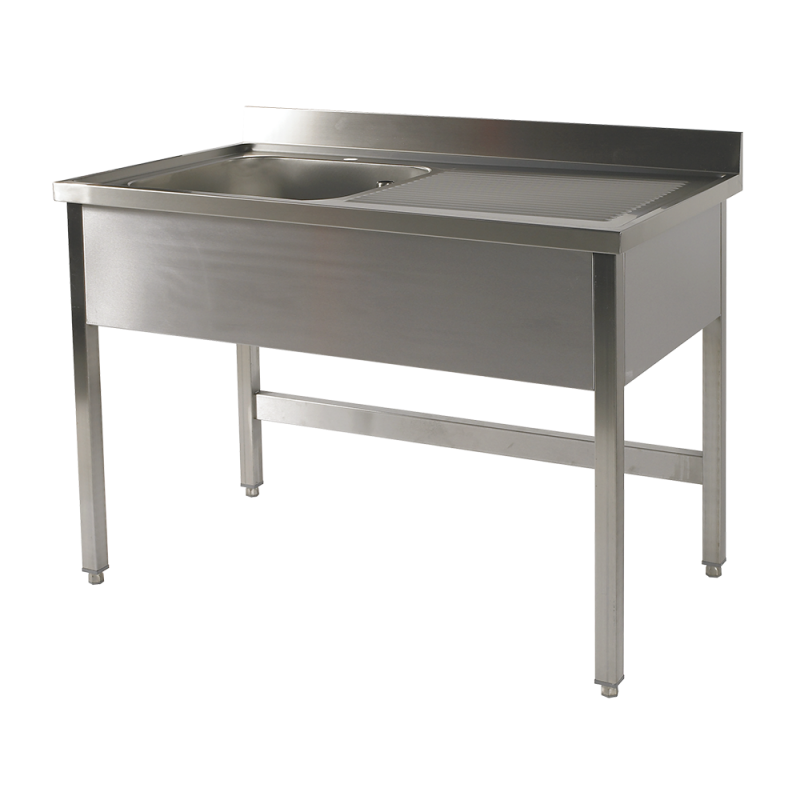 PLONGE 1 CUVE +1 EGOUTTOIR DROITE 1000 x 700 x 900H MM