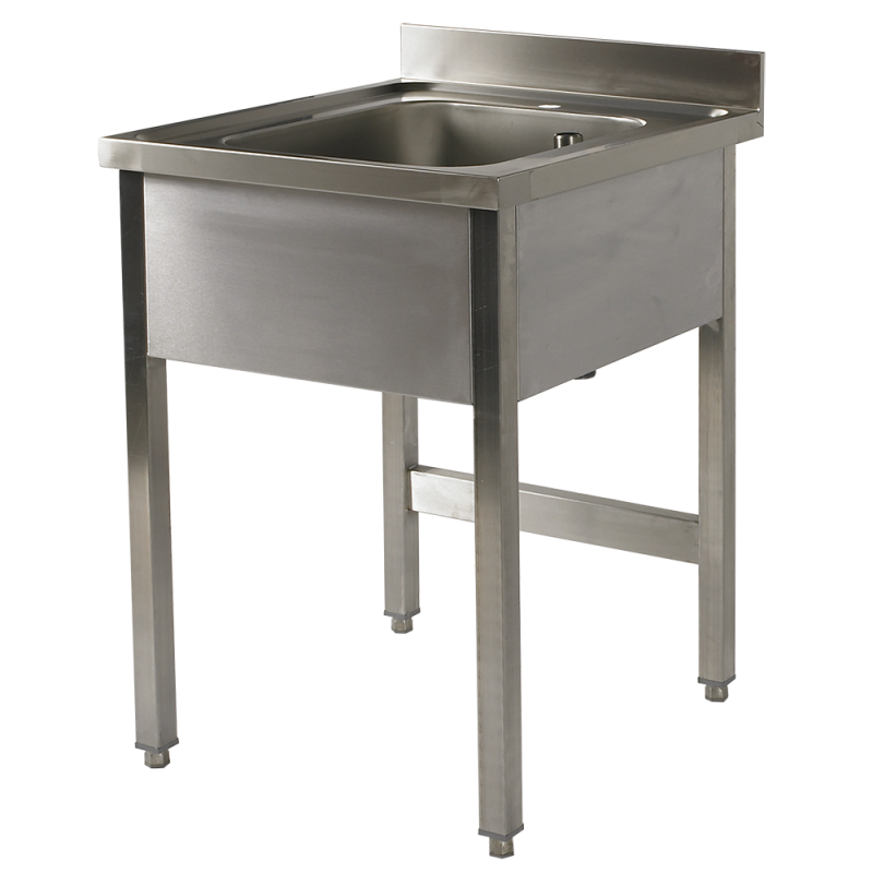 PLONGE 1 CUVE SANS EGOUTTOIR 700 x 700 x 900H MM