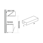 HOTTE RECTANGULAIRE MURALE 2000 x 950 x 400