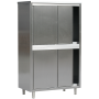 ARMOIRE HAUTE INOX RENFORCEES A PORTES COULISSANTES