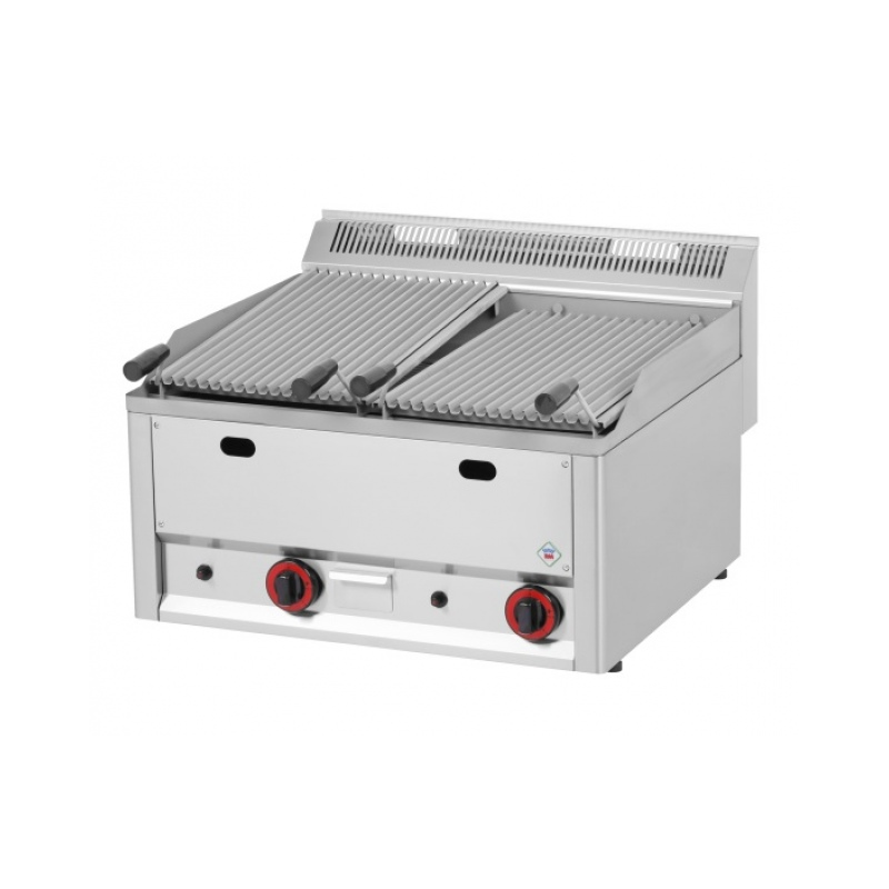 GRILL PIERRE DE LAVE DOUBLE EN FONTE GAZ