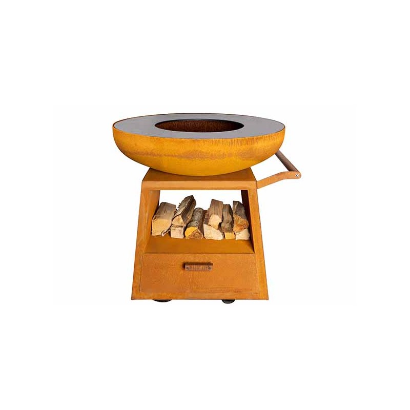 BARBECUE WHITE FIRE NOMAD ACIER CORTEN