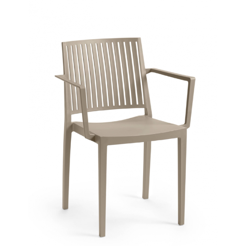 FAUTEUIL MOSK AVEC ACCOUDOIR TAUPE