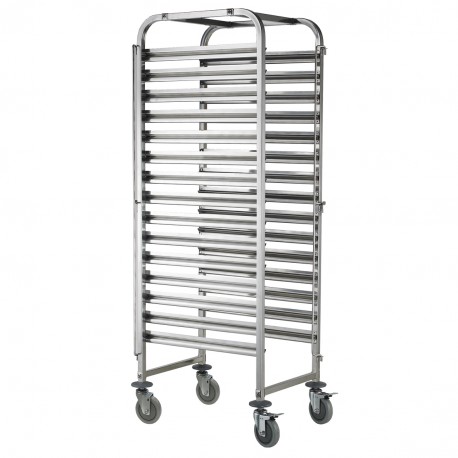 CHARIOT PORTE PLATEAUX INOX 15X600X400 MM